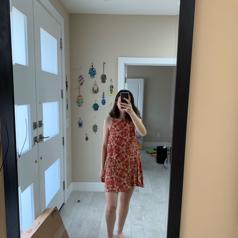 Orange sun dress